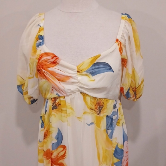 Kate Lily Floral Pull On Tiered Empire Waist Maxi Dress NEW- Sz. 12 - Picture 7 of 9